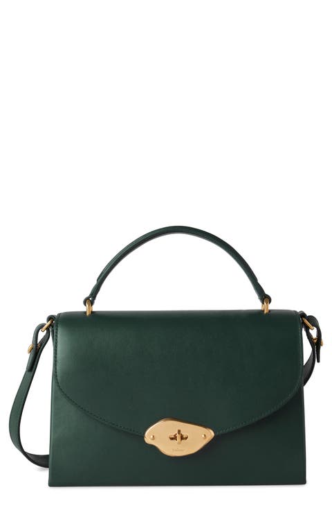 Lana High Gloss Leather Top Handle Bag