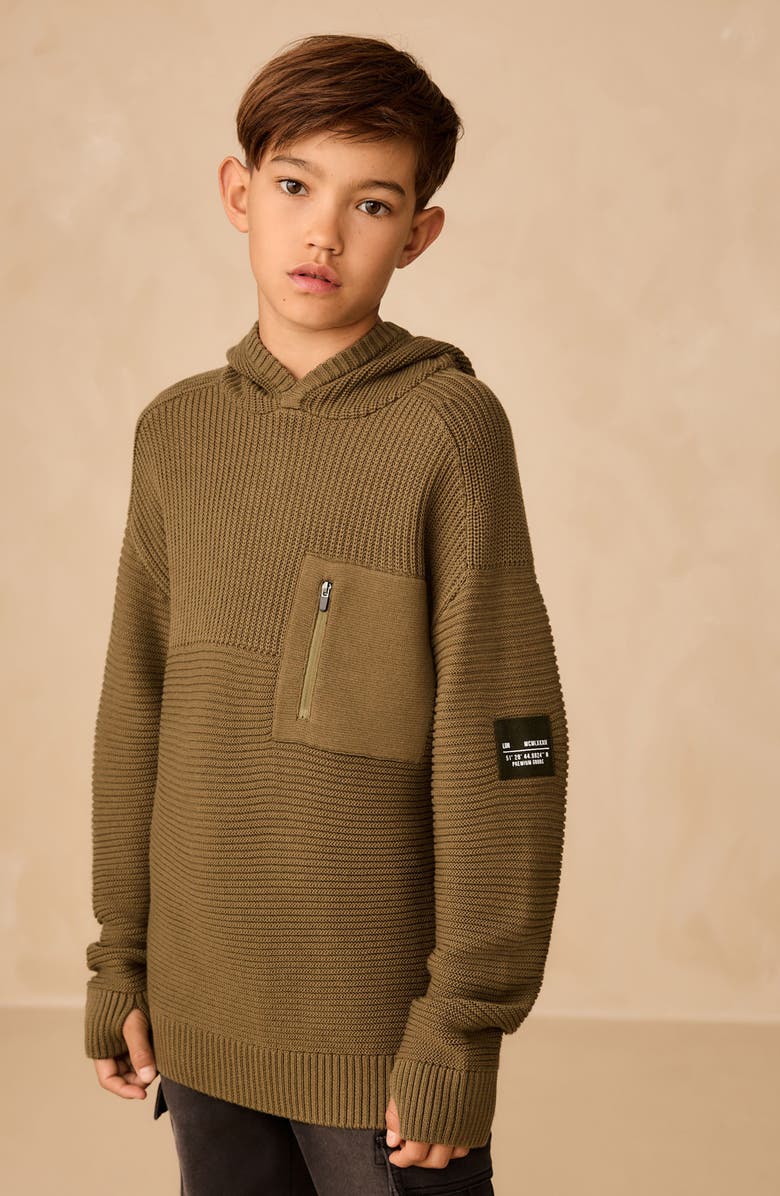 NEXT Kids' Sweater Hoodie, Alternate, color, Green