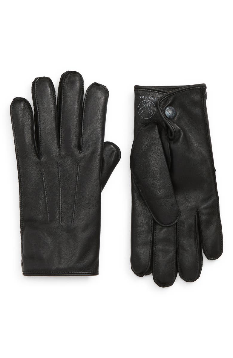 Double RL RRL Officer's Leather Gloves, Main, color, 