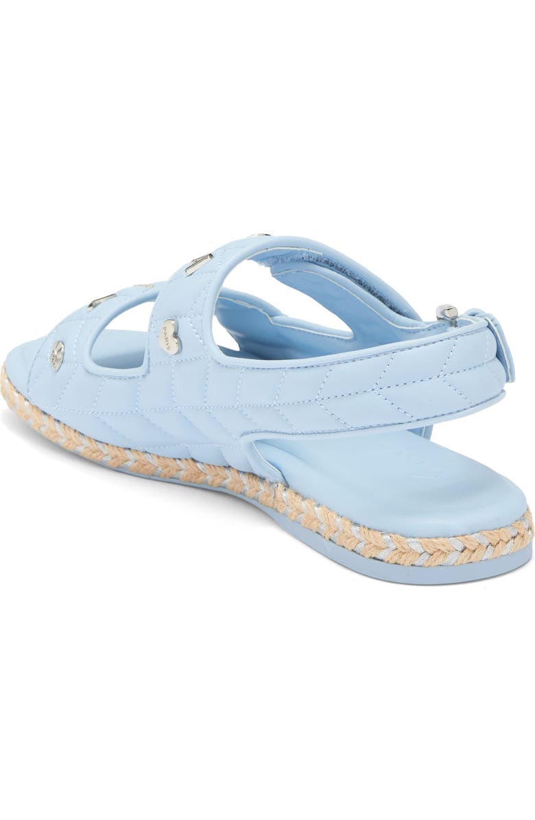 KARL LAGERFELD PARIS Charlay Studded Ankle Strap Sandal, Alternate, color, Light Blue