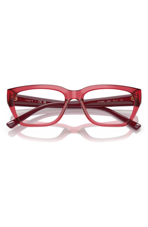 Vogue 53mm Pillow Optical Glasses In Red