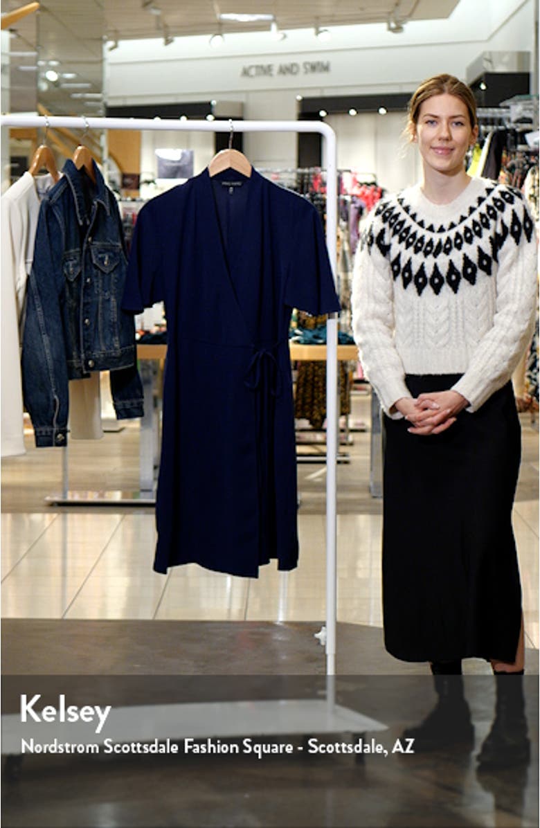 Butterfly Sleeve Crêpe de Chine Wrap Dress, sales video thumbnail