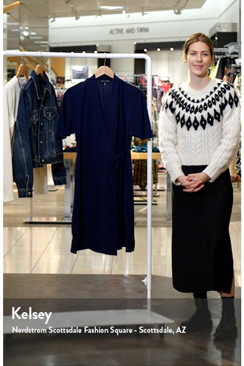 Butterfly Sleeve Crêpe de Chine Wrap Dress video