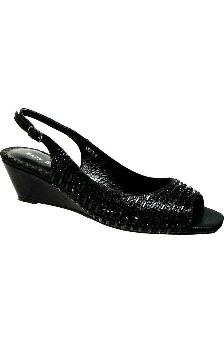 LADY COUTURE Queen Slingback Wedge Heel Sandal, Main, color,