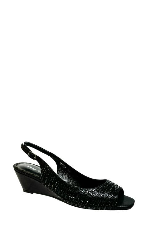 Queen Slingback Wedge Heel Sandal (Women)