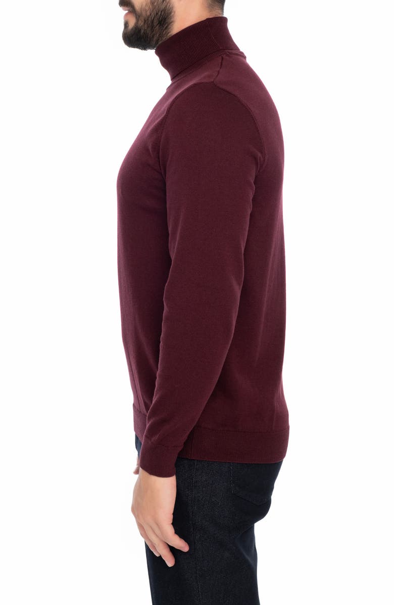 VELLAPAIS Portland Turtleneck Sweater, Alternate, color, Burgundy