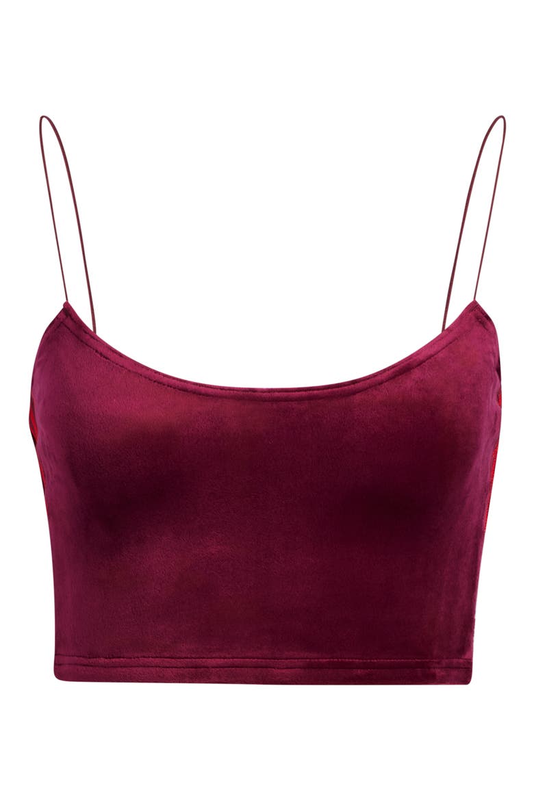 Velvet Bralette, Alternate, color, RED