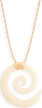 Ettika Aura Spiral Bone Cord Necklace
