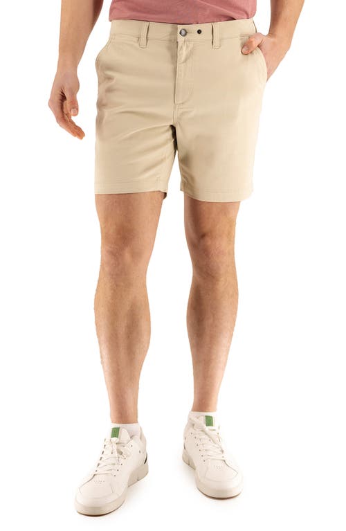 Devil-dog Dungarees 7-inch Performance Stretch Chino Shorts In Brown Rice