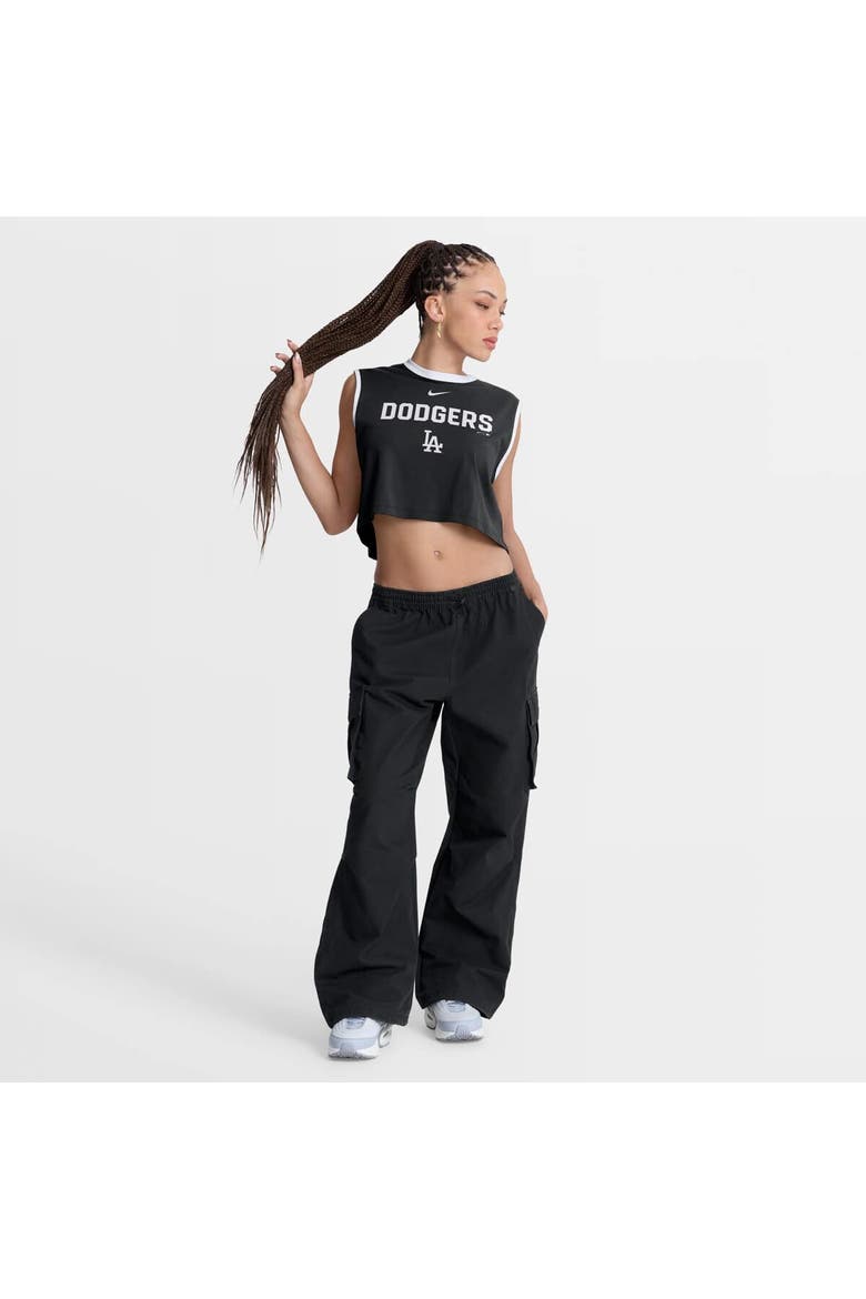 Women's Nike Black Los Angeles Dodgers Primetime Loose Dri-FIT Cropped Tank Top, Alternate, color, Black