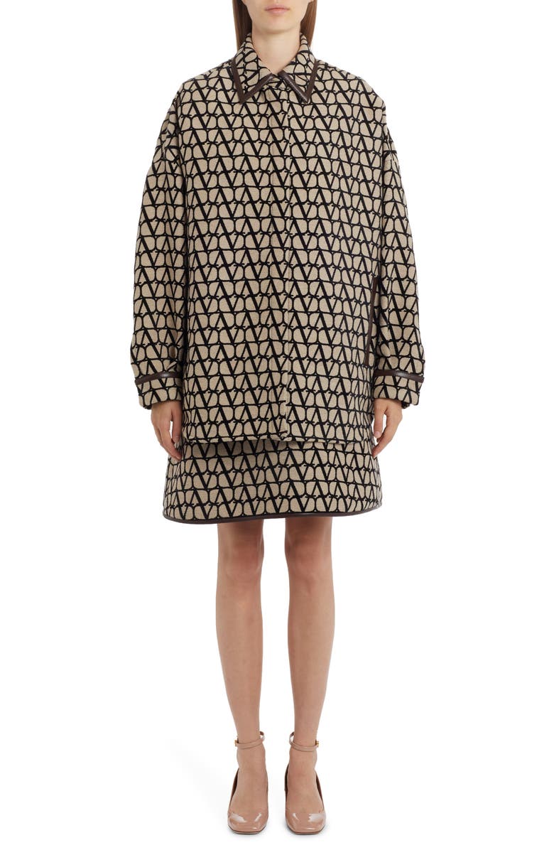 Valentino Garavani VLOGO Jacquard Monogram Toile Overshirt, Main, color,