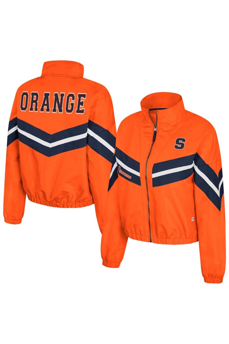 Women's Colosseum  Orange Syracuse Orange Thin Ice Full-Zip Windbreaker, Main, color, Orange