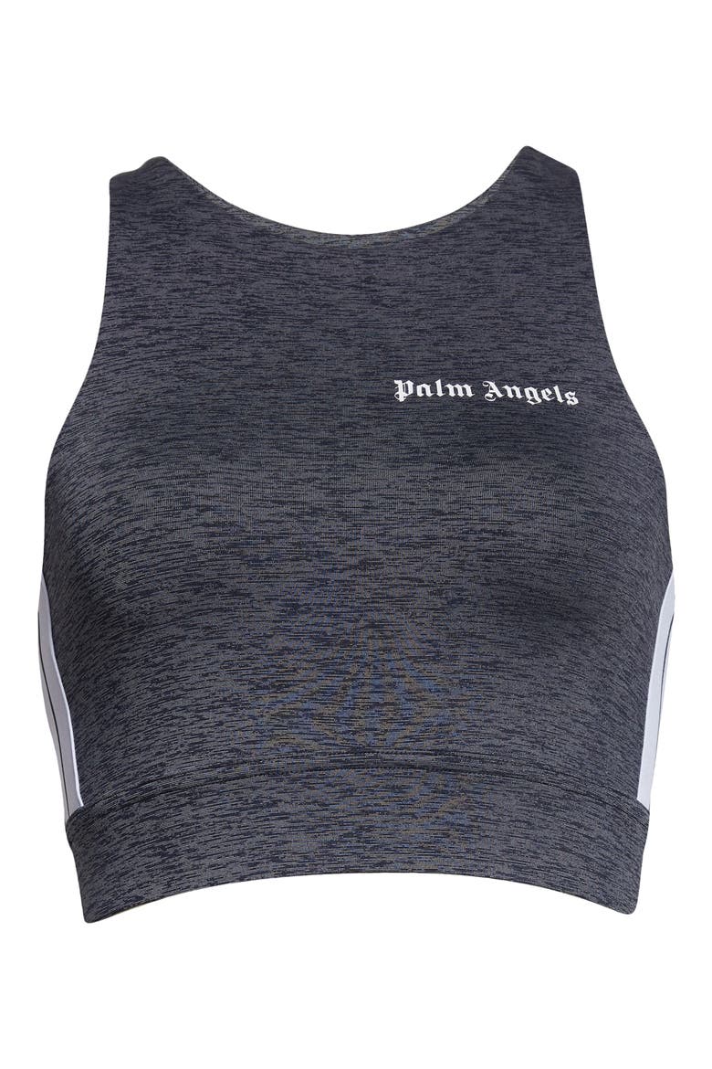 College Crop Cotton Muscle Tank, Alternate, color, MELANGE GREY