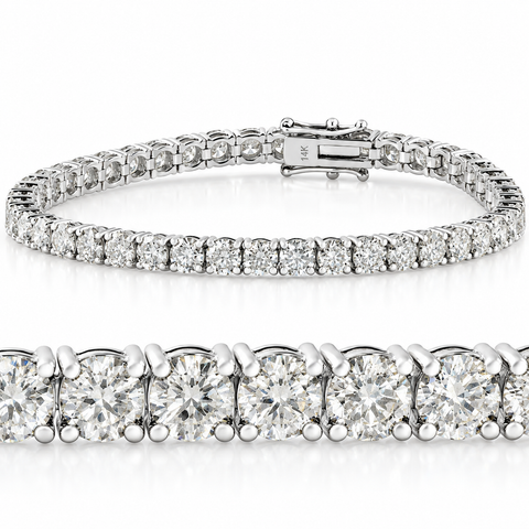 10 ct Diamond Tennis Bracelet 14k Gold 7" Double Lock Clasp