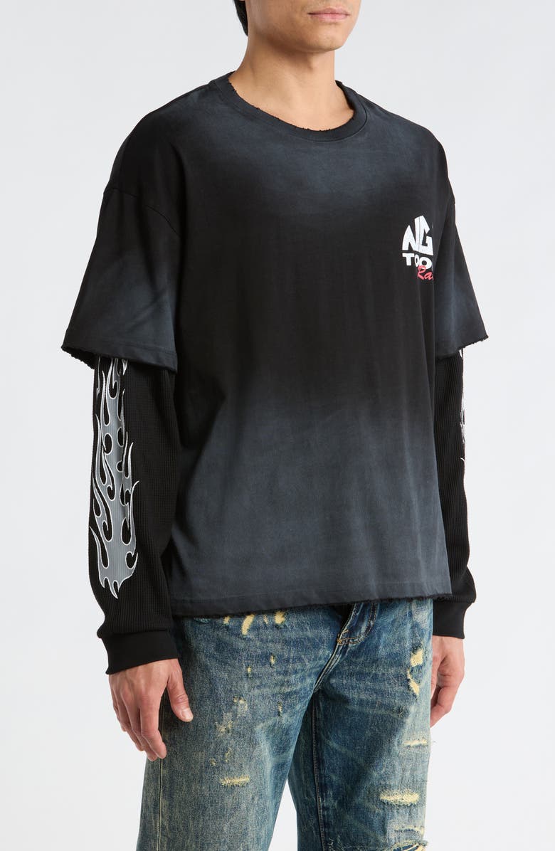 Nothing Grows Overnight Tools Thermal Layer T-Shirt, Alternate, color, Black