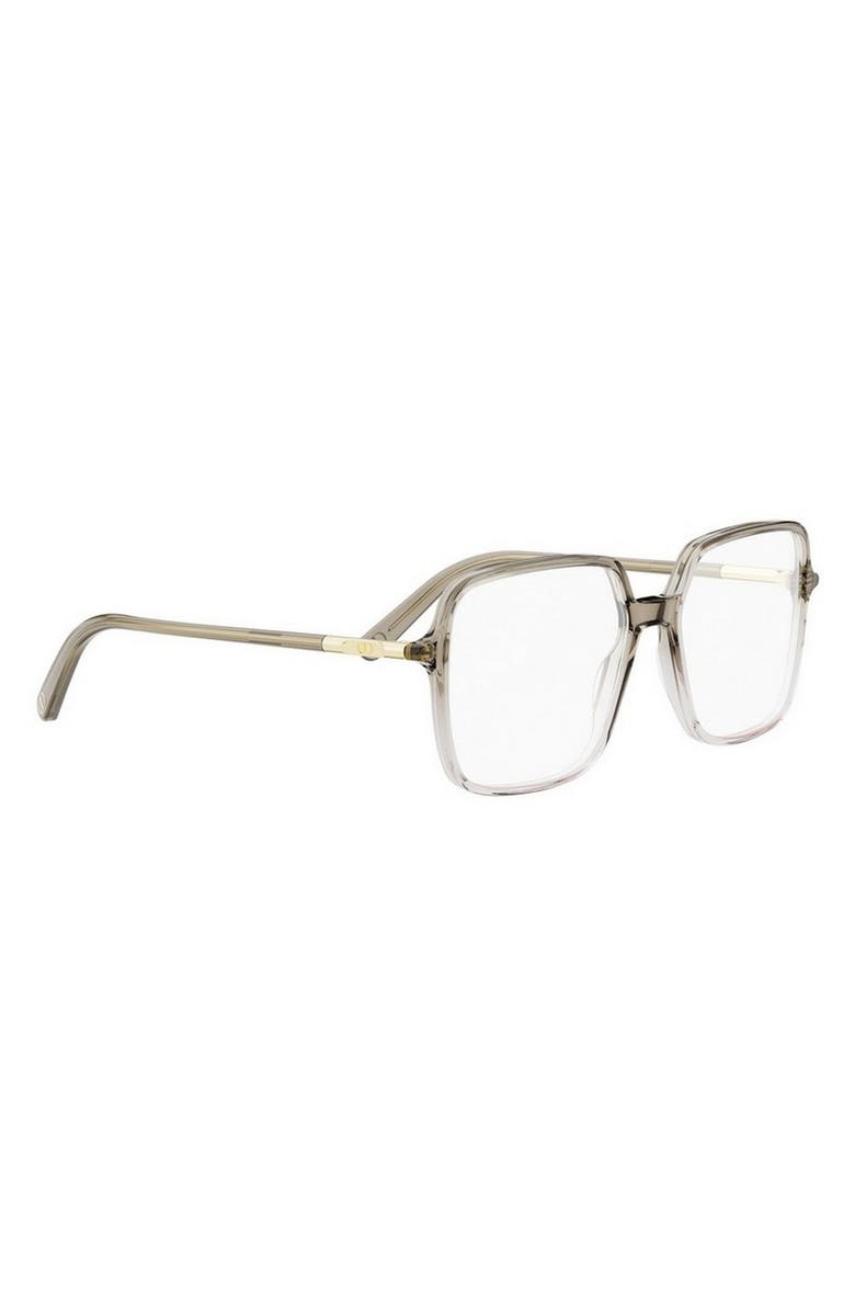 DIOR Mini CD O S2I 54mm Geometric Optical Glasses, Alternate, color, Light Green/ Other