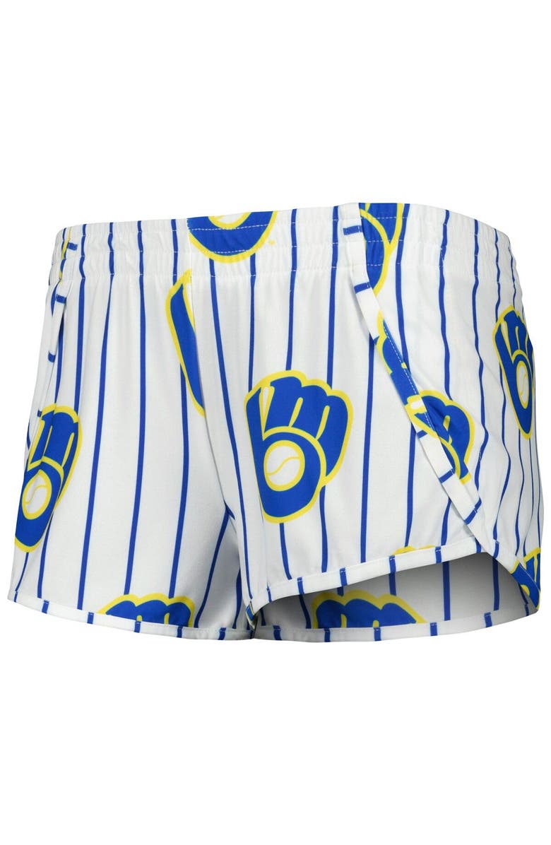 CONCEPTS SPORT Women's Concepts Sport White Milwaukee Brewers Reel Allover Print Tank Top & Shorts Sleep Set, Alternate, color, White