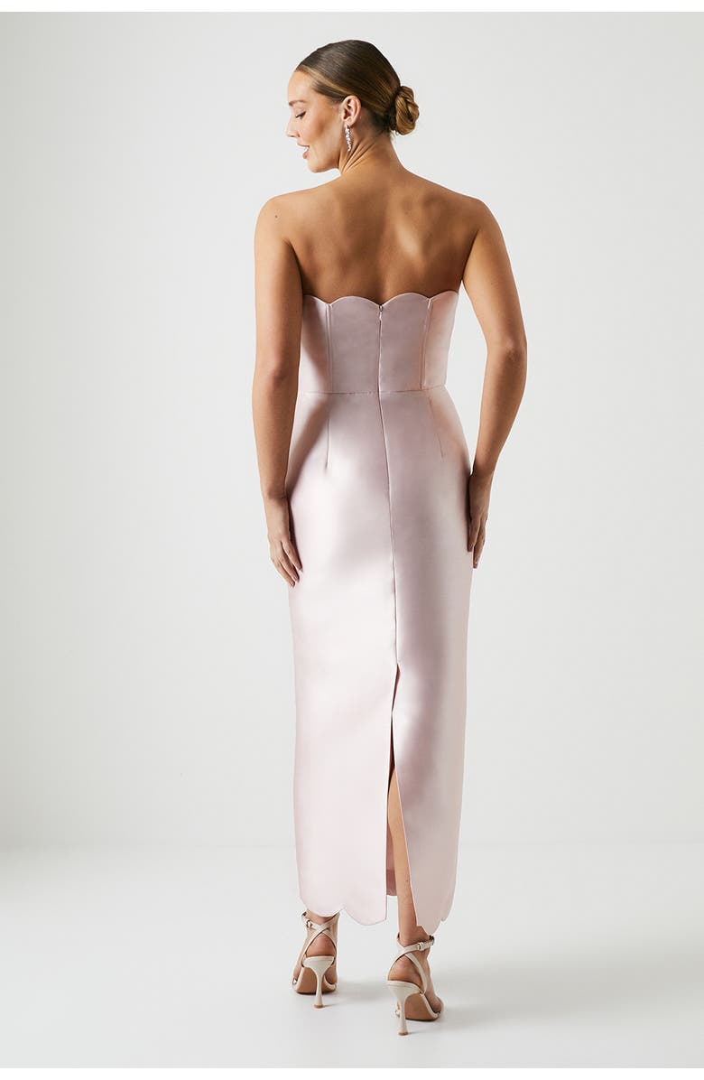 Coast Scallop Twill Column Bridesmaids Dress, Alternate, color, Blush