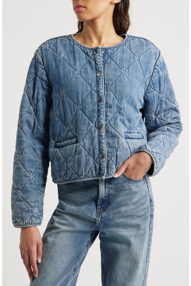 Ency Quilted Denim Jacket, Alternate, color, MID BLUE
