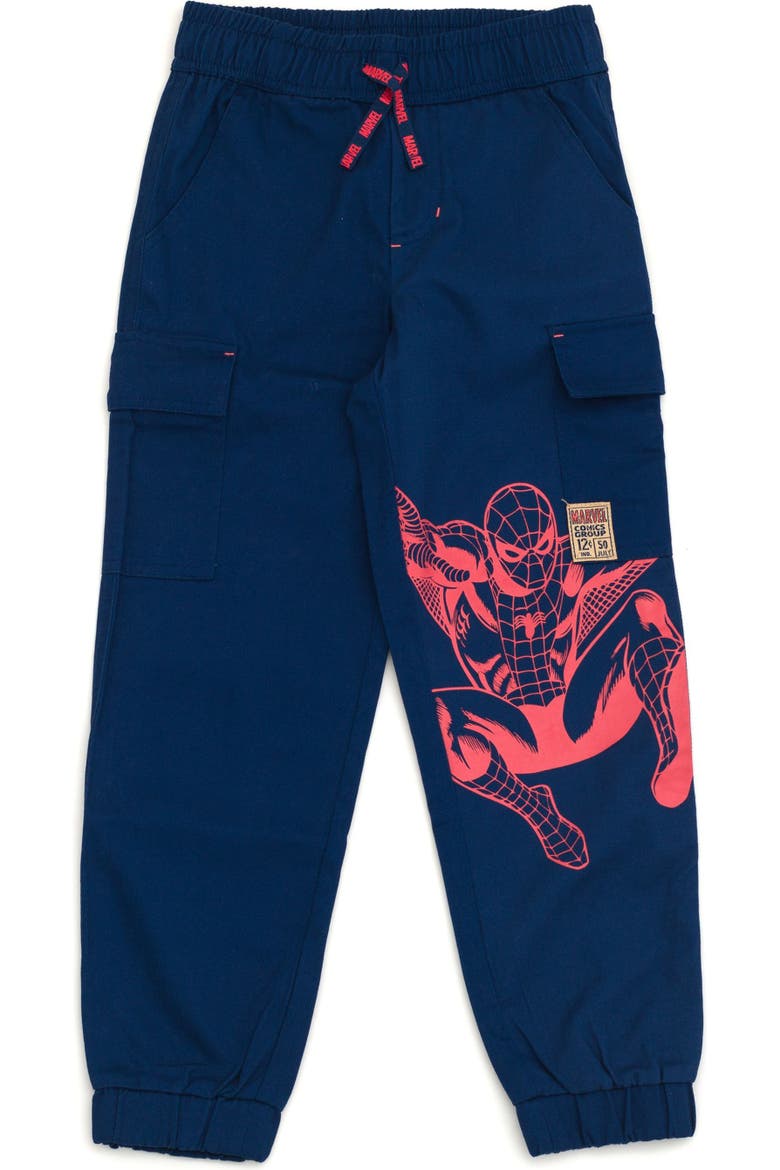 Spider-Man 2-Piece Fleece Sweatshirt and Pants Set, Alternate, color, Spider Man Beige Navy