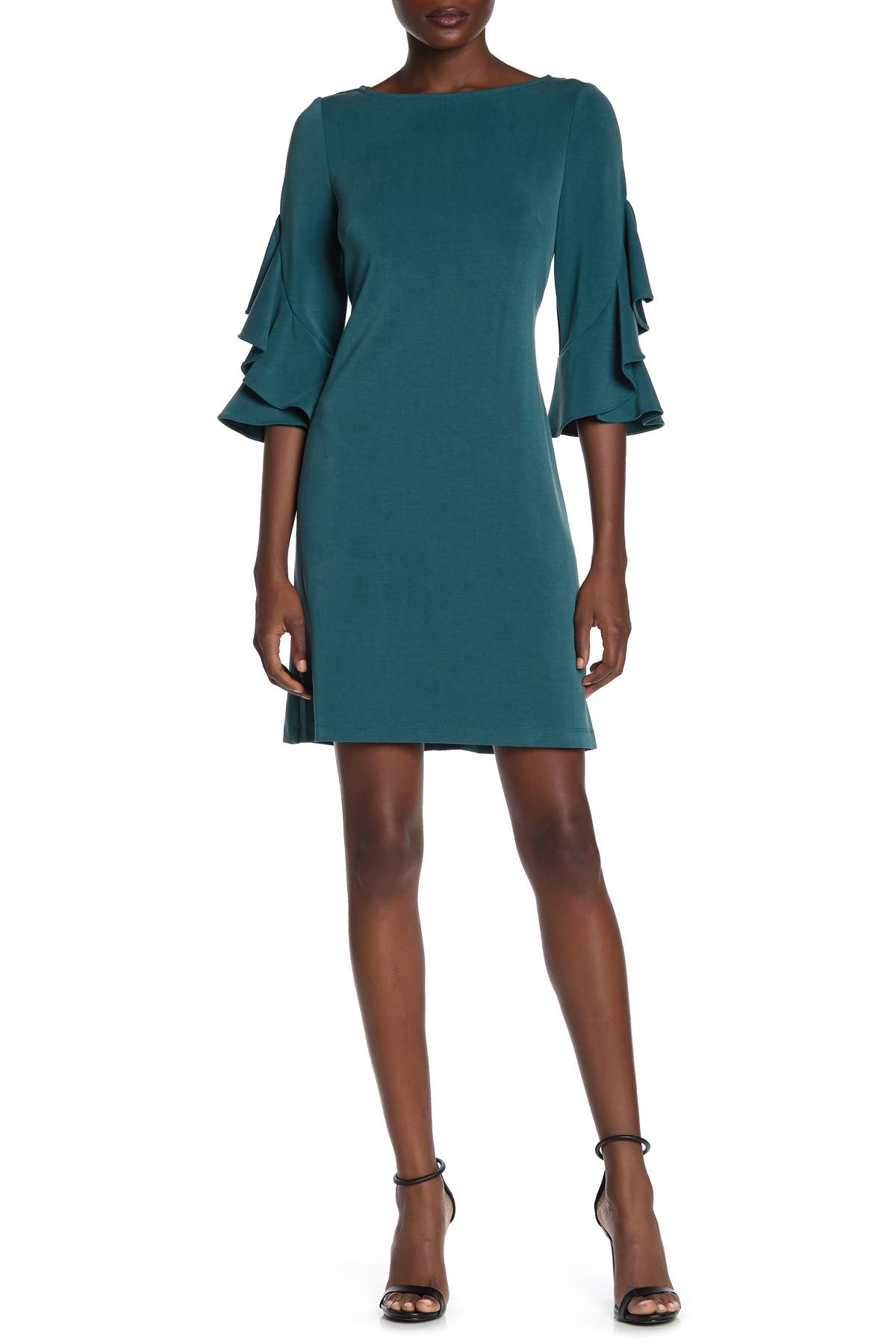 Taylor Dresses Ruffle Sleeve Dress (Women) | Nordstromrack