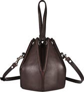 OLD TREND Prism Small Convertible Leather Bucket Crossbody