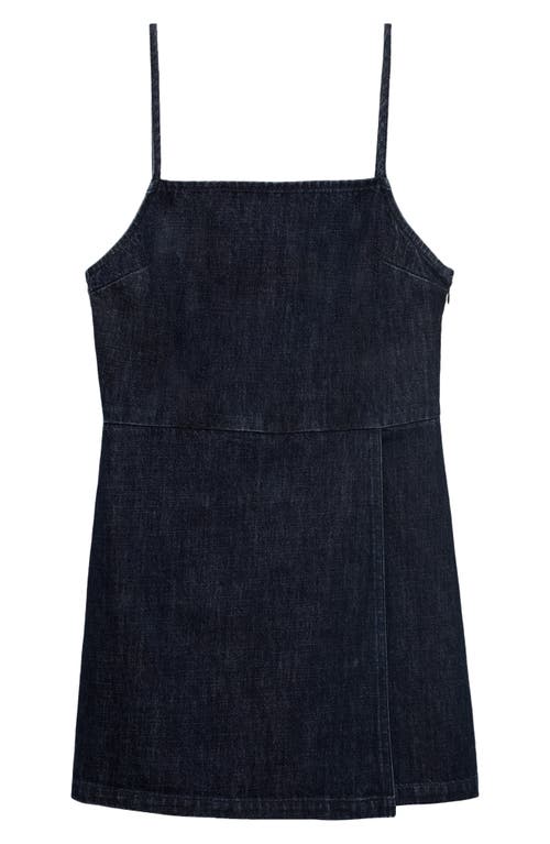 Mango Denim Jumpsuit Short Open Blue In Blue