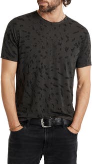 John Varvatos Jose Leopard Print Cotton Blend T-Shirt