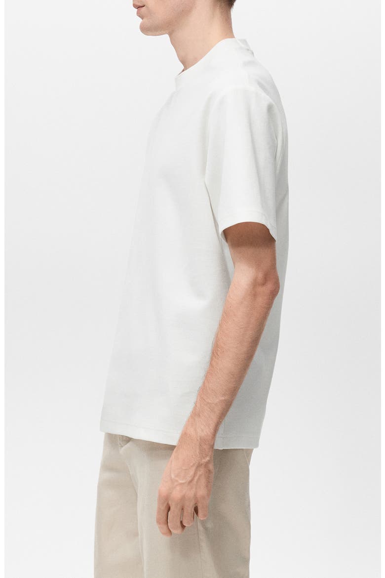 Textured Cotton Blend T-Shirt, Alternate, color, WHITE