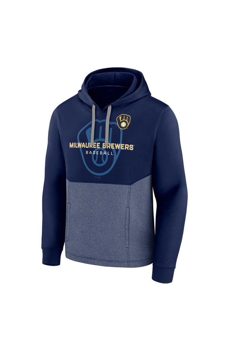 FANATICS Men's Fanatics Branded Navy Milwaukee Brewers Call the Shots Pullover Hoodie, Alternate, color, 