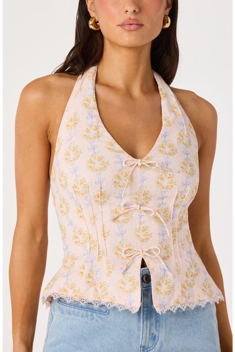 Julia Floral Halter Top, Alternate, color, BLUSH MULTI FLORAL