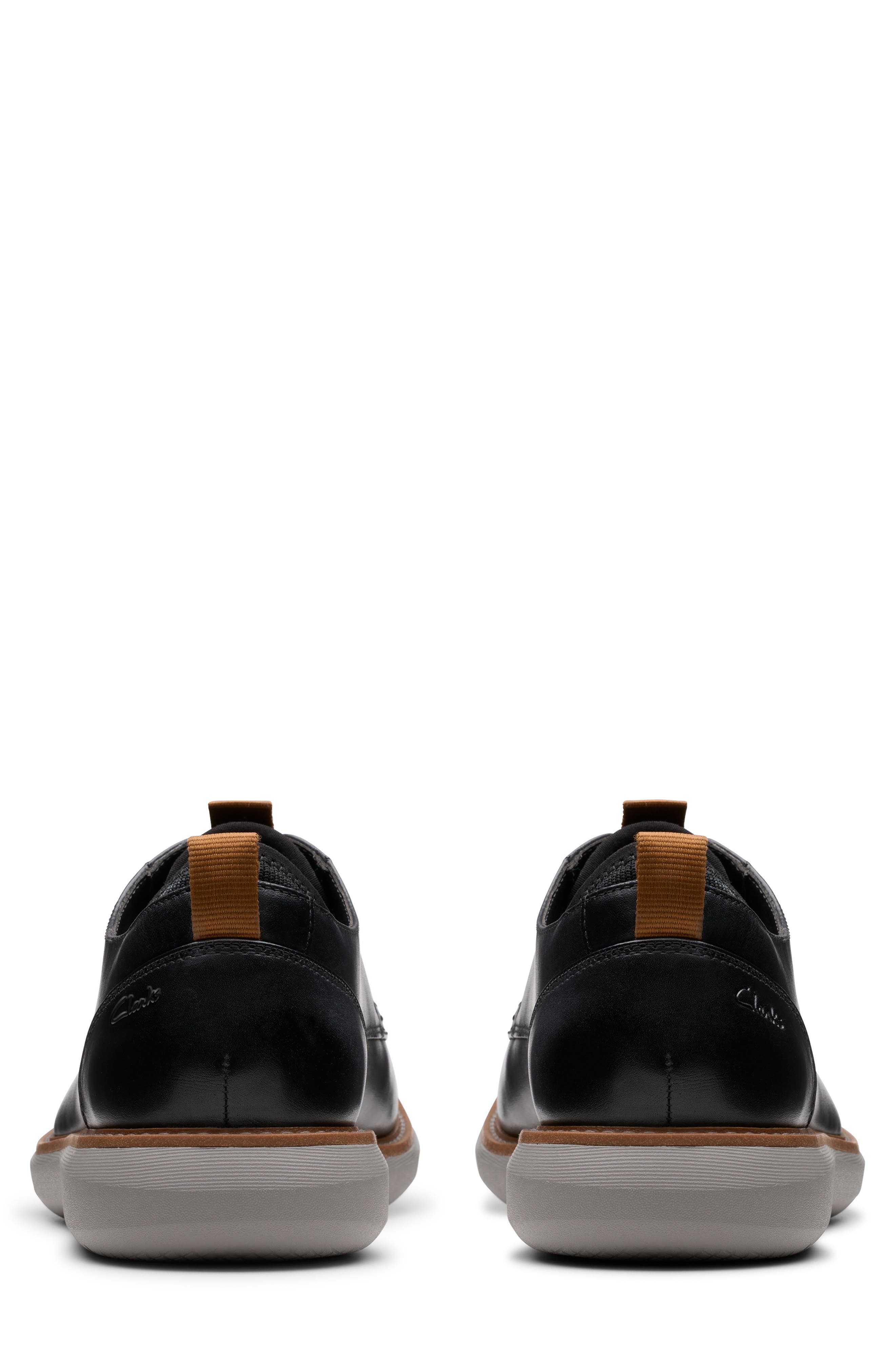 Clarks<sup>®</sup> Brantin Plain Toe Derby, Alternate, color, Black Leather