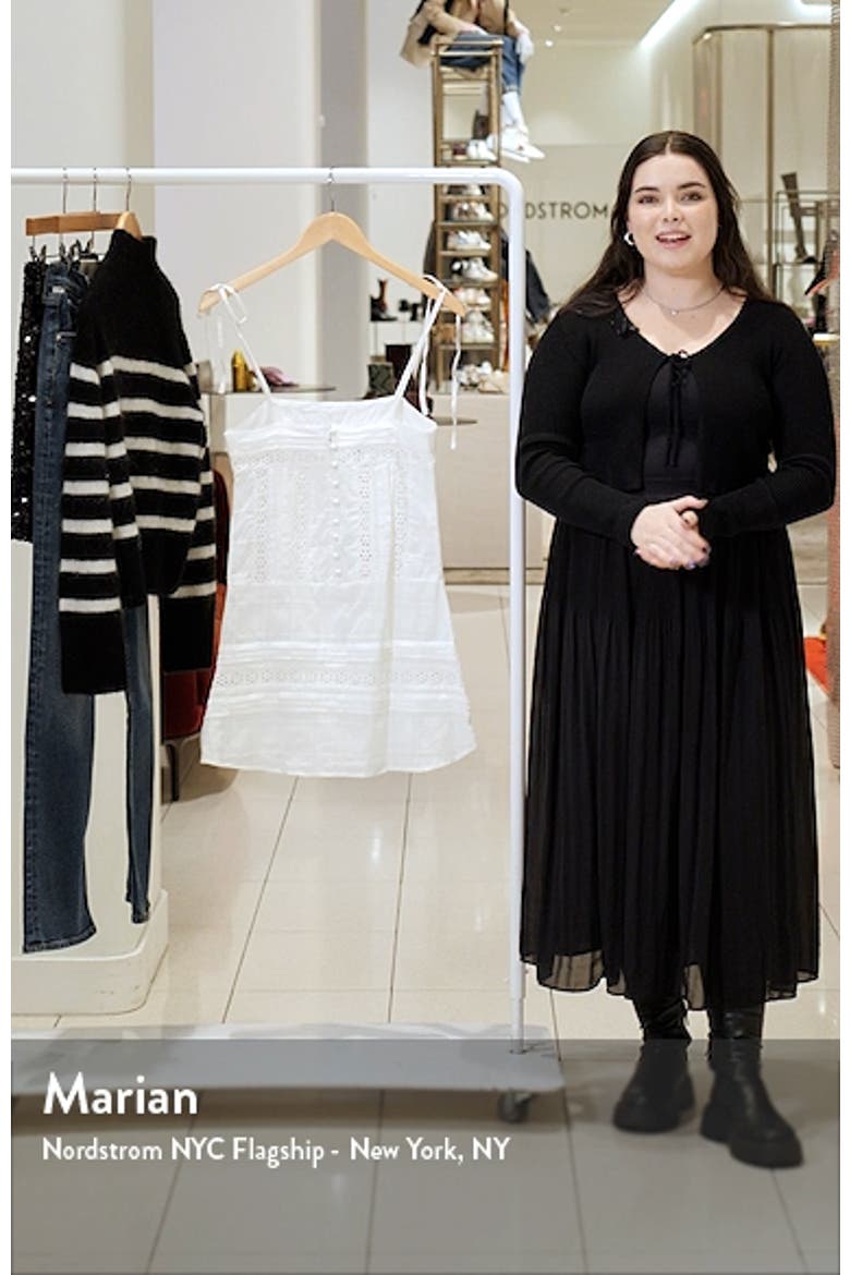August Eyelet Tie Strap Cotton Minidress video