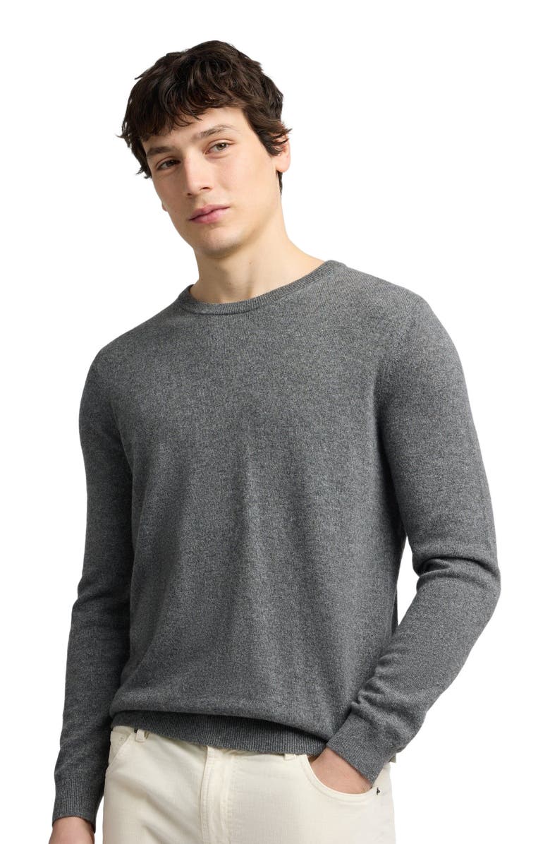 Onia Crewneck Cashmere Sweater, Alternate, color, Heather Charcoal