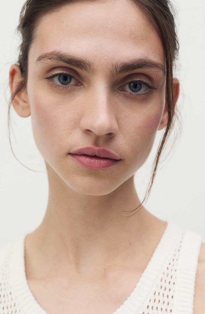 MANGO Crochet Appliqué Sheer Cotton Blend Cover-Up Dress, Alternate, color, Off White