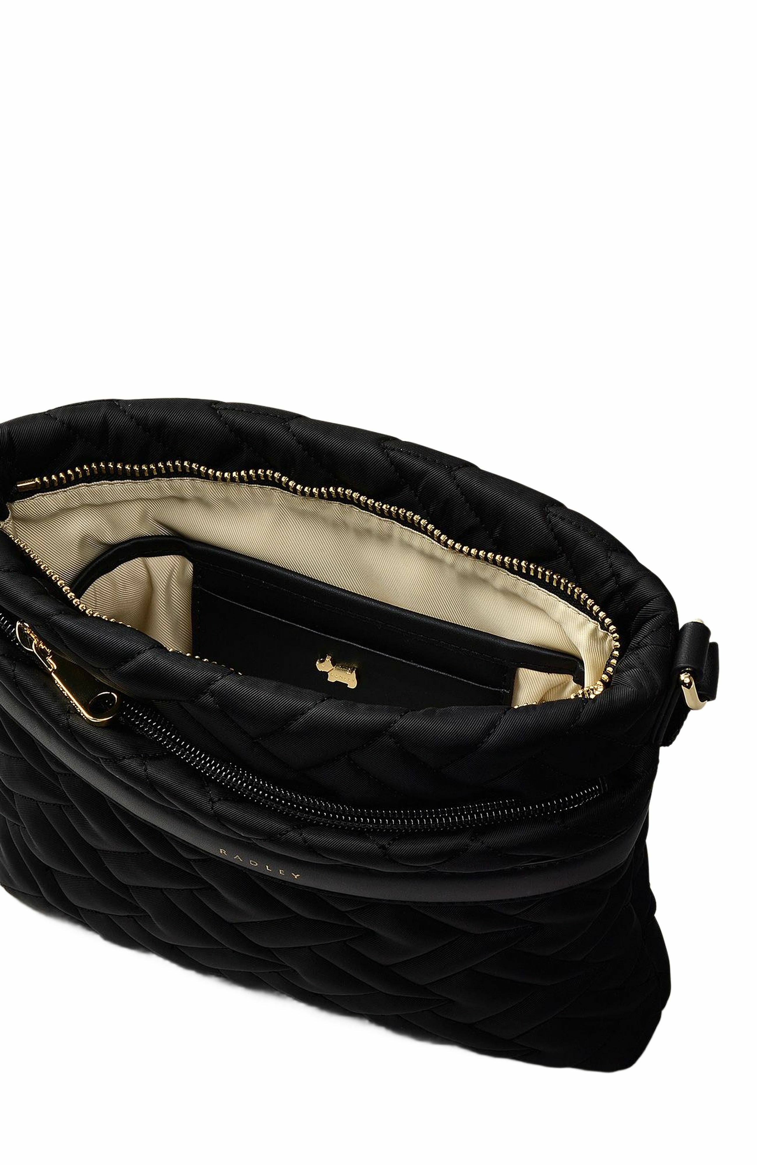 Radley Holland Park - Quilt Small Ziptop Crossbody Bag, Alternate, color, Black