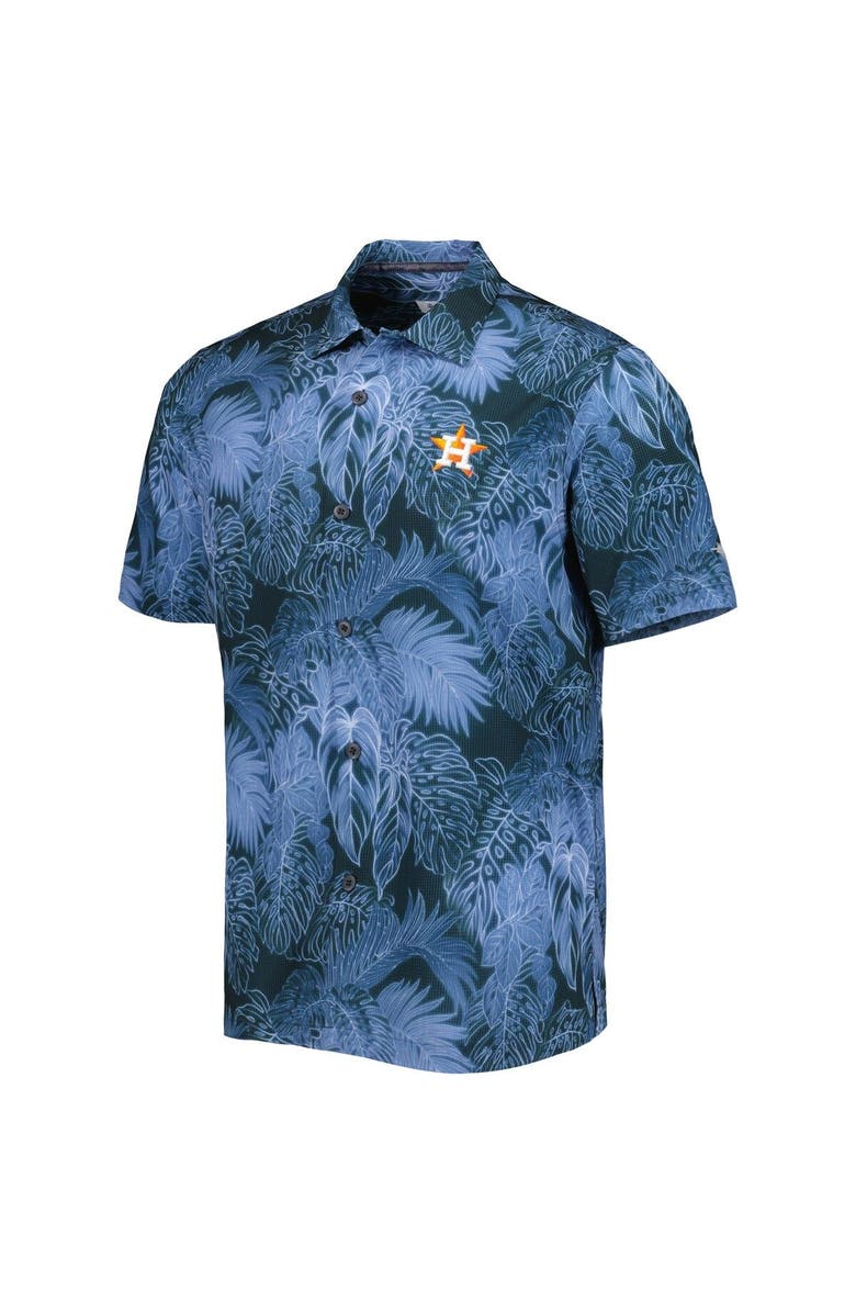 Tommy Bahama Men's Tommy Bahama Blue Houston Astros Bahama Coast Luminescent Fronds IslandZone Button-Up Camp Shirt, Alternate, color,