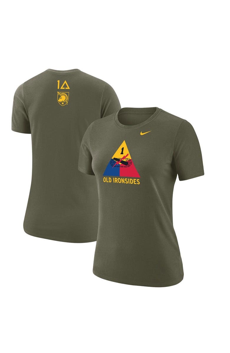 Nike Women's Nike Olive Army Black Knights 1st Armored Division Old Ironsides Operation Torch T-Shirt, Main, color,