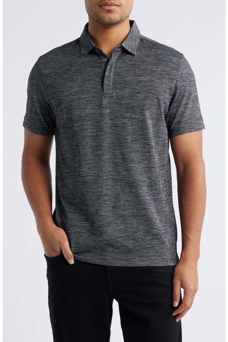 Payne Space Dye Jacquard Polo, Main, color, BLACK
