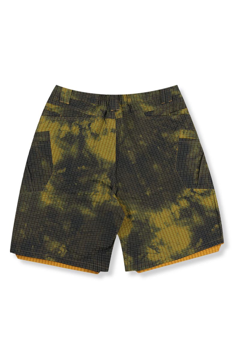 PLEASURES Oval Tactical Cargo Shorts, Alternate, color, Yellow
