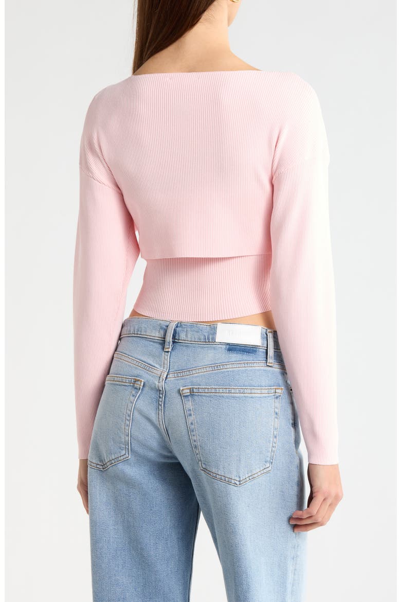 Jasmyn Rib Crop Tube Top & Bolero Set, Alternate, color, SOFT PINK