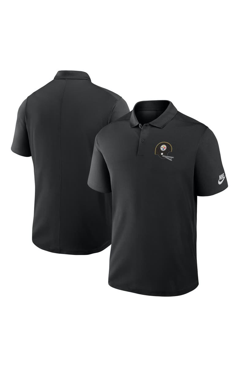 Nike Men's Nike Black Pittsburgh Steelers Rewind Victory Performance Polo, Alternate, color, Black