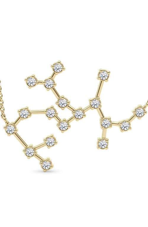 Hautecarat Sagittarius Constellation Lab Created Diamond Necklace In 18k Yellow Gold