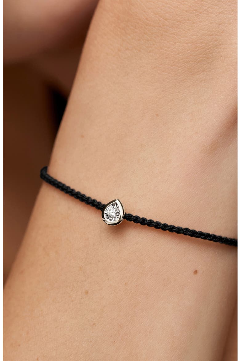 Pear Set Lab Grown Diamond Cord Bracelet, Alternate, color, STERLING SILVER / DIAMOND