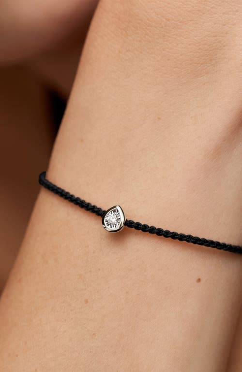Monica Vinader Pear Set Lab Grown Diamond Cord Bracelet