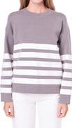 English Factory Stripe Crewneck Sweater