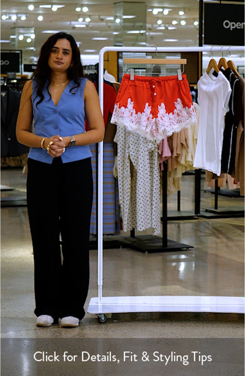 Lace Trim Satin Shorts, sales video thumbnail