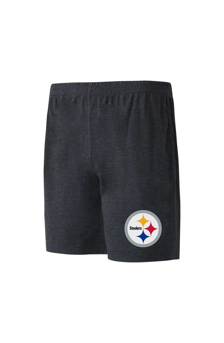 CONCEPTS SPORT Men's Concepts Sport Black/Gold Pittsburgh Steelers Meter T-Shirt & Shorts Sleep Set, Alternate, color,