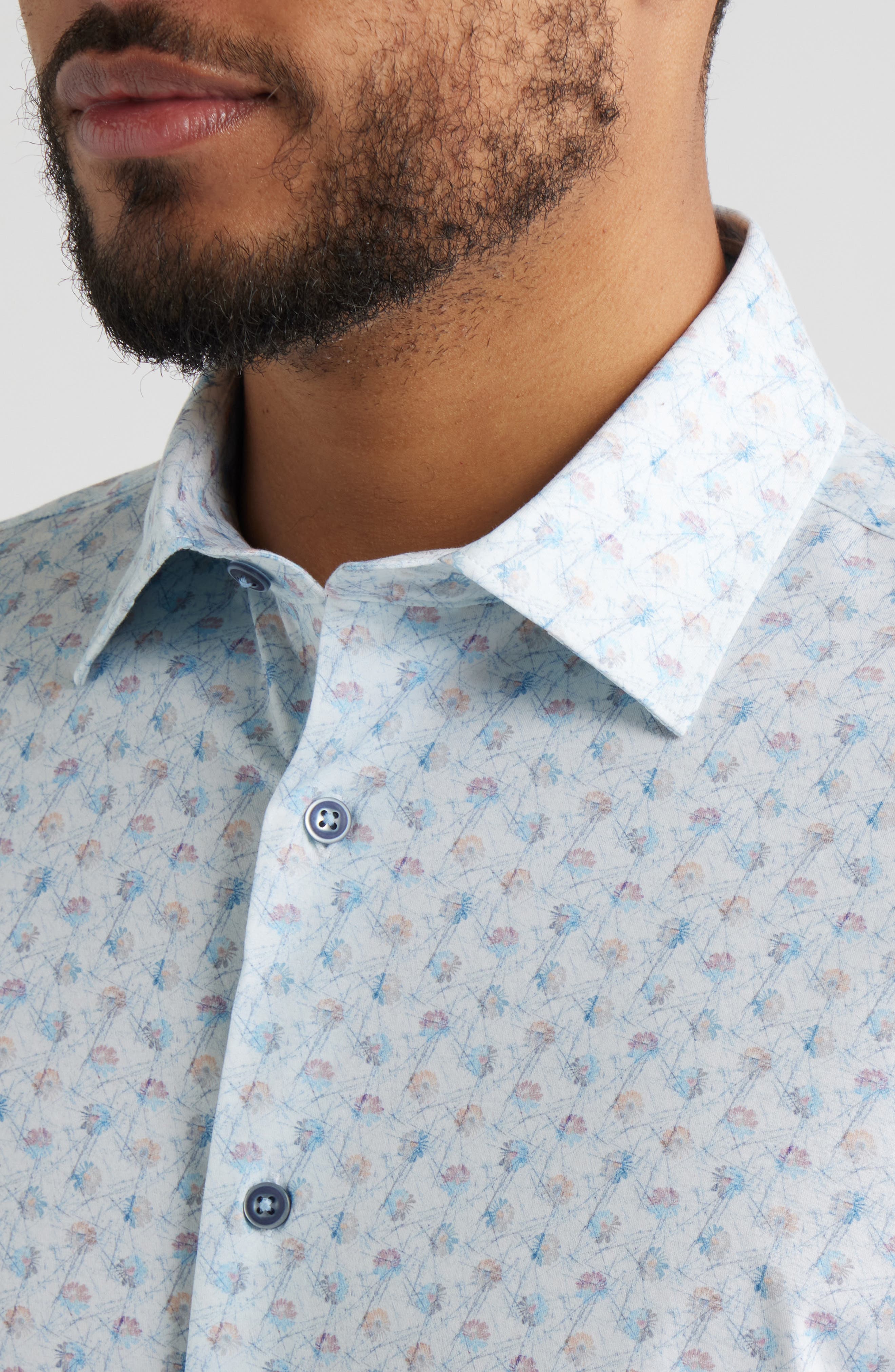 Miles OoohCotton Floral Short Sleeve Button-Up Shirt - image 2