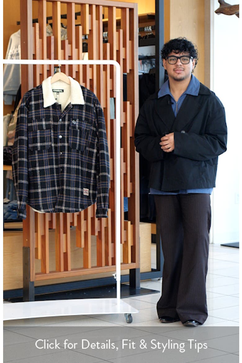 Richmond Check Faux Shearling Shirt Jacket video